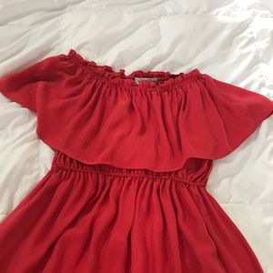 NWT Hot Red off-shoulder dress